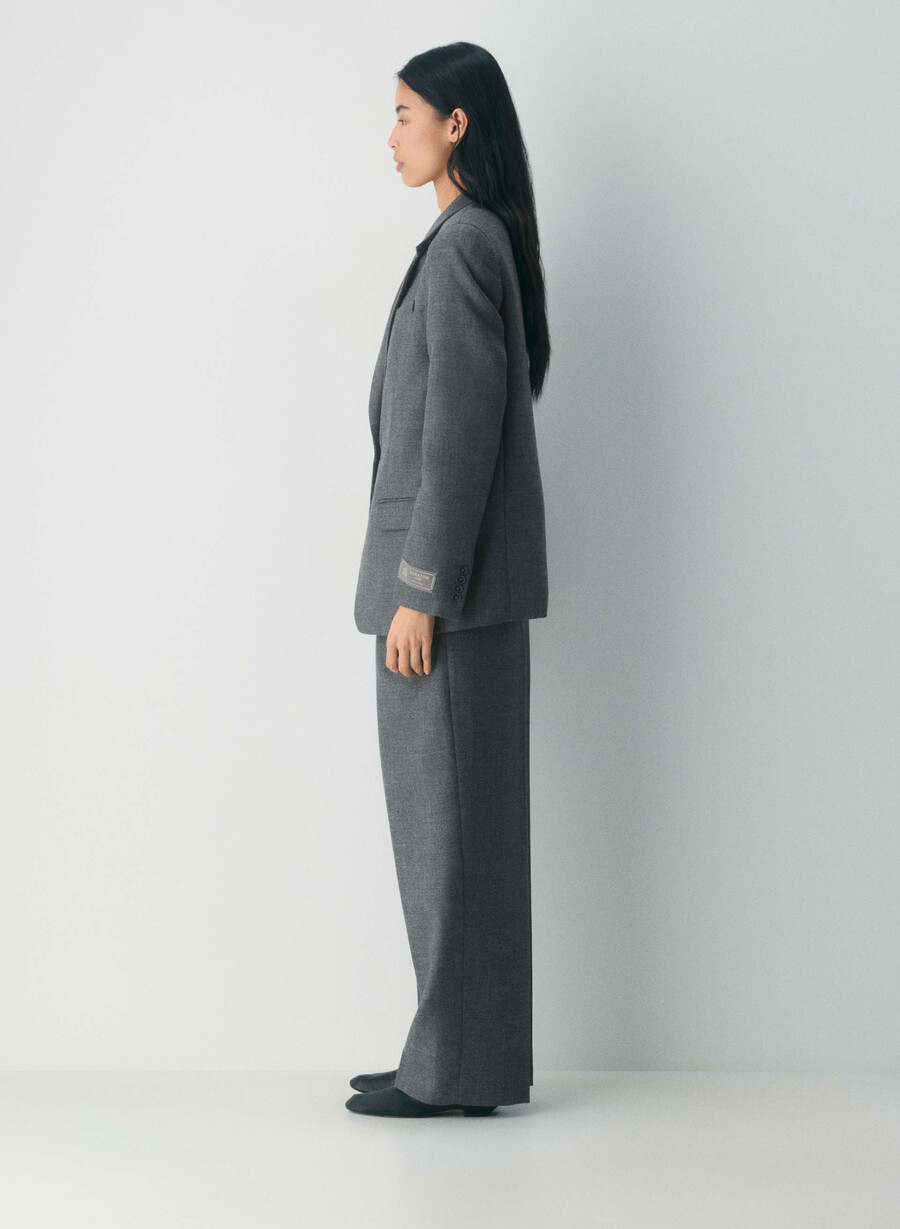 bette wool blazer heather charcoal