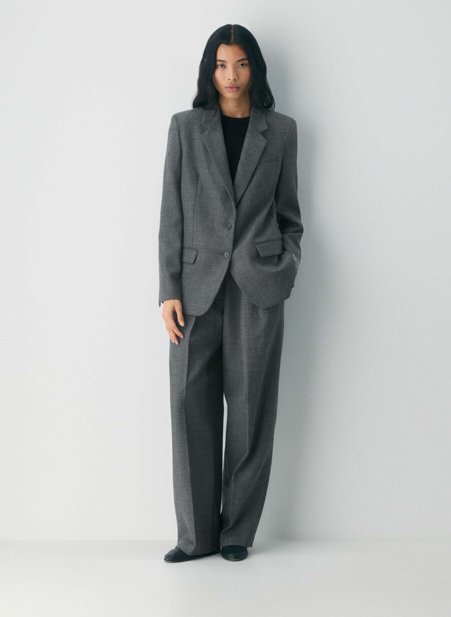 bette wool blazer heather charcoal