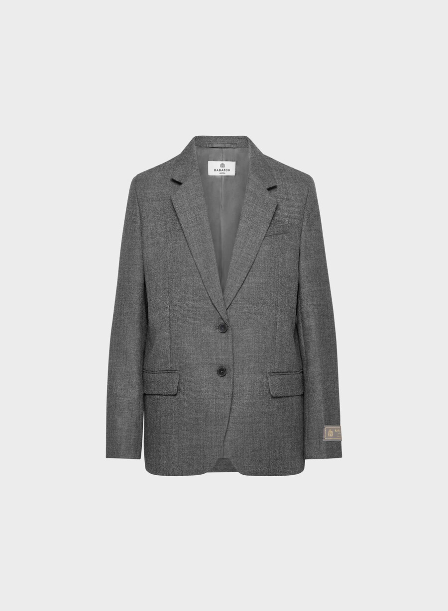 bette wool blazer heather charcoal