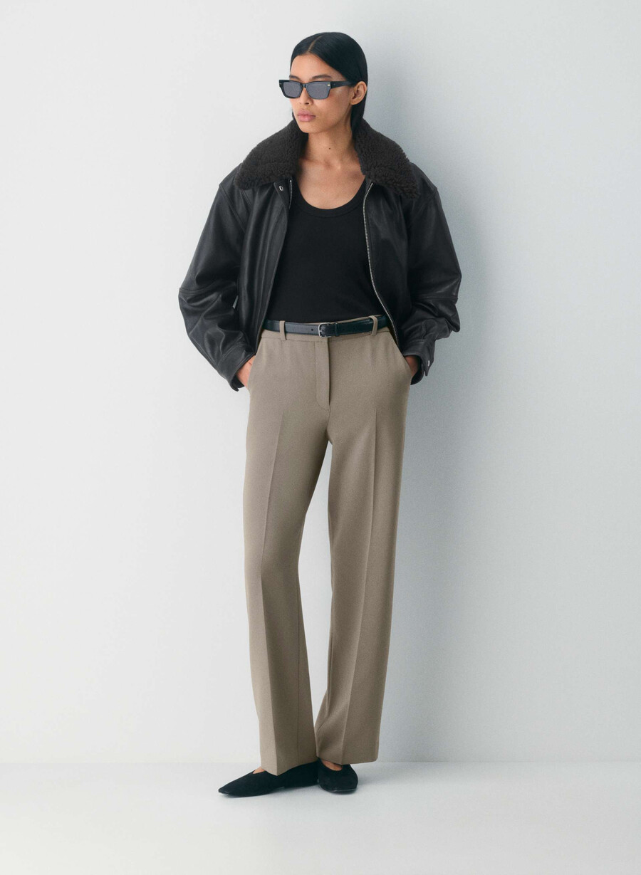 new agency pant - sway crepe turner taupe