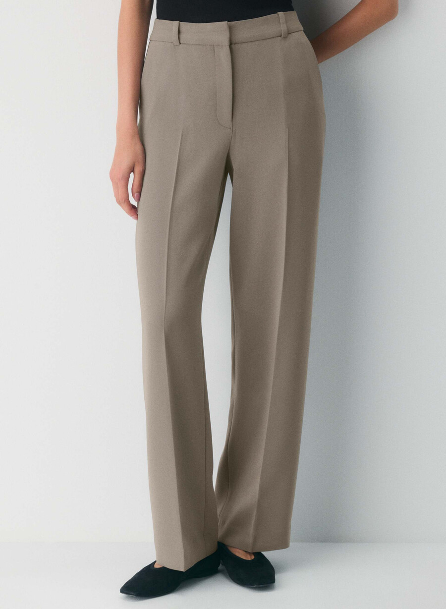 new agency pant - sway crepe turner taupe