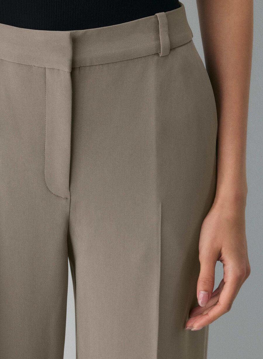 new agency pant - sway crepe turner taupe
