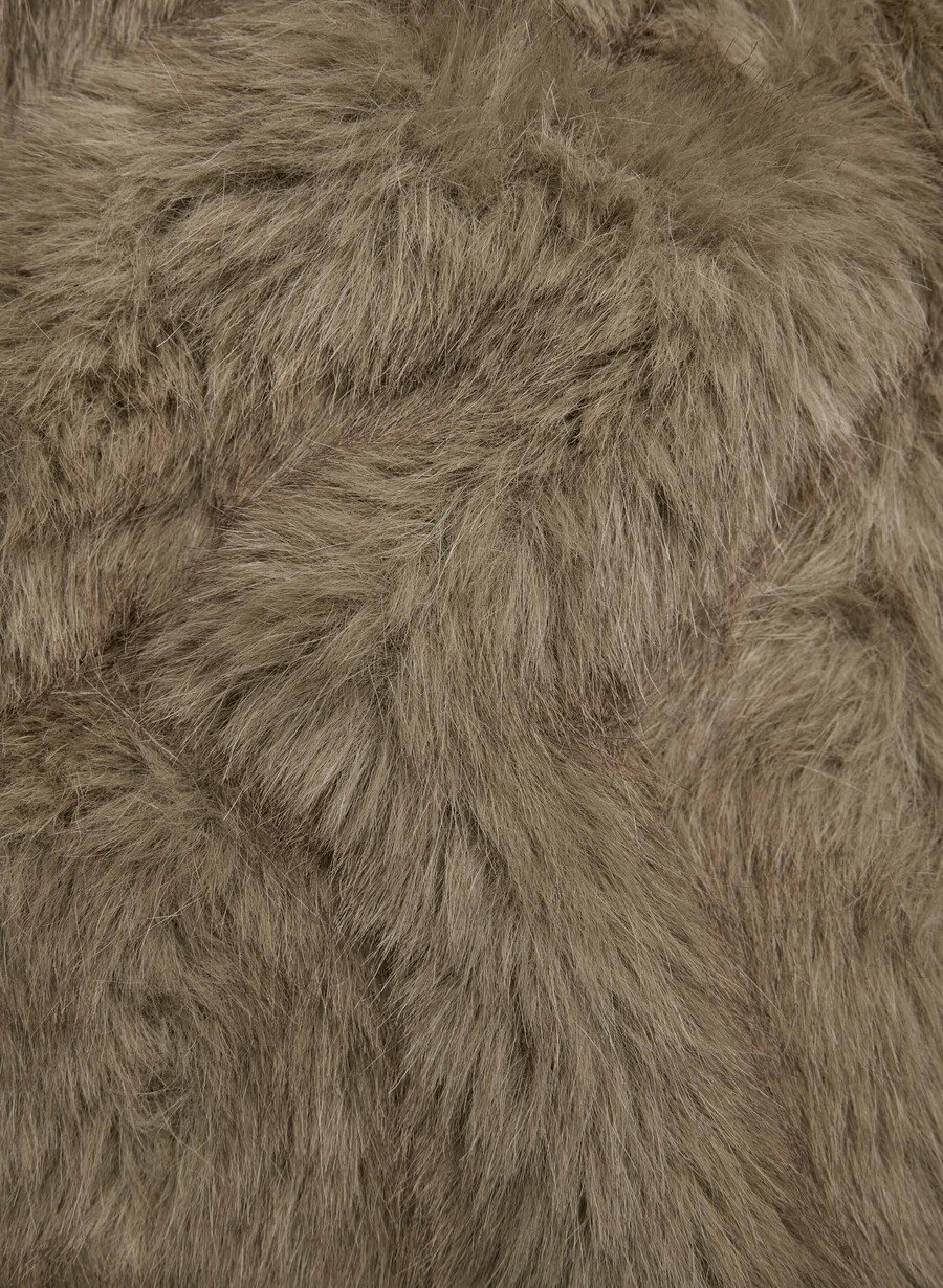 st. moritz coat - arctic faux fur black