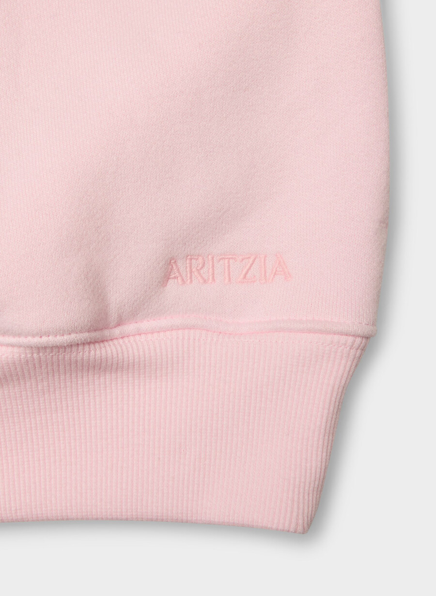 cozy sweatfleece mega raglan funnel neck villa pink