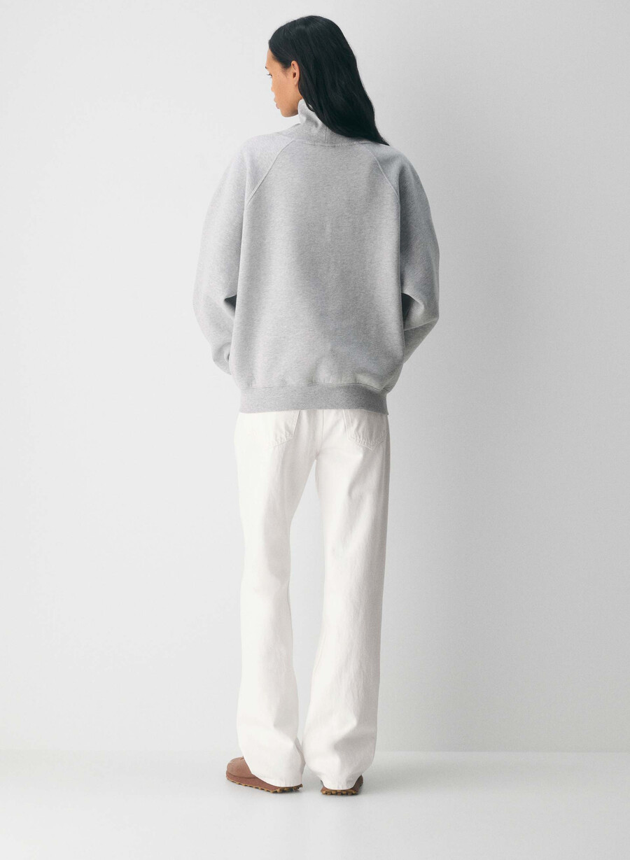 cozy sweatfleece mega raglan funnel neck villa pink