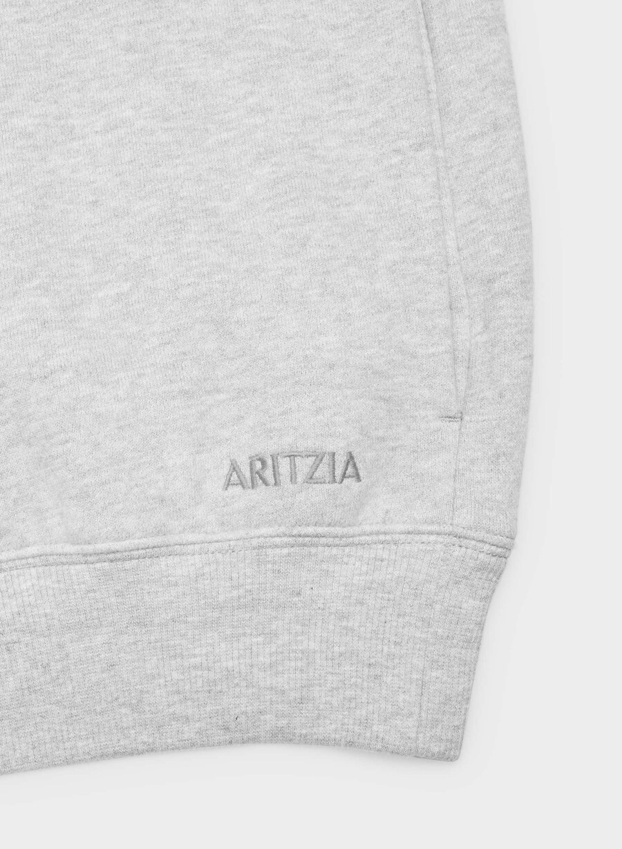 cozy sweatfleece mega raglan funnel neck heather chrome