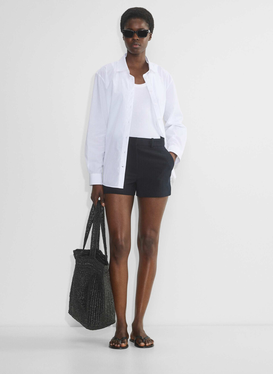 new agency mini short - ressential stn strp d n nvc gr
