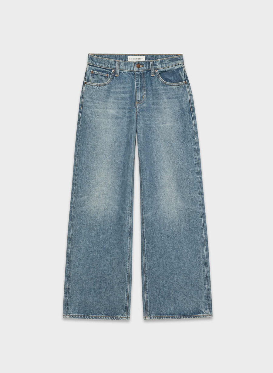 denim forum christy relaxed super lo-rise wide jean vintage medium blue