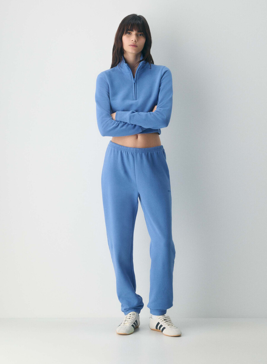 cozy sweatfleece snug jogger heather chrome