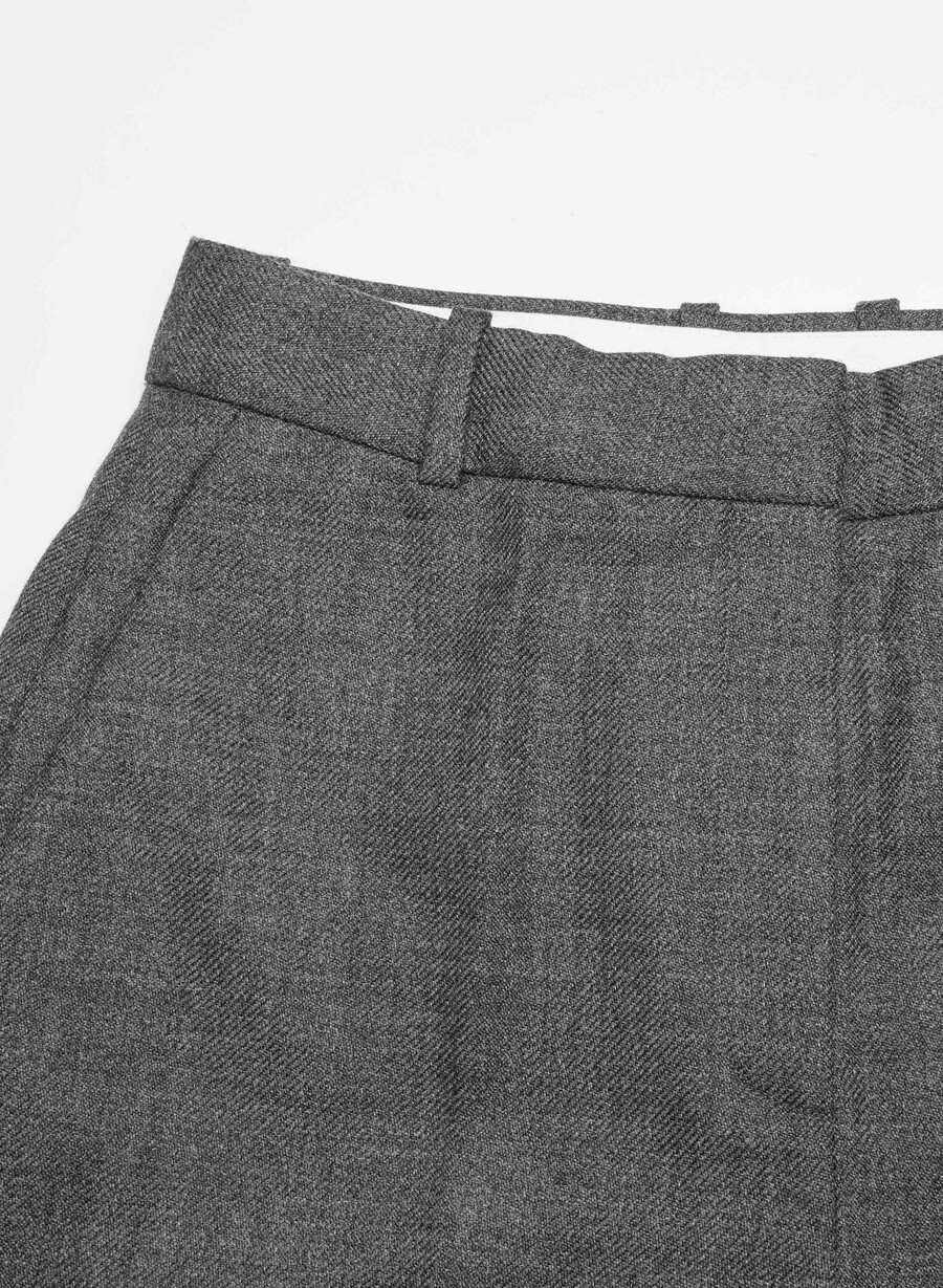 agency wool pant heather charcoal