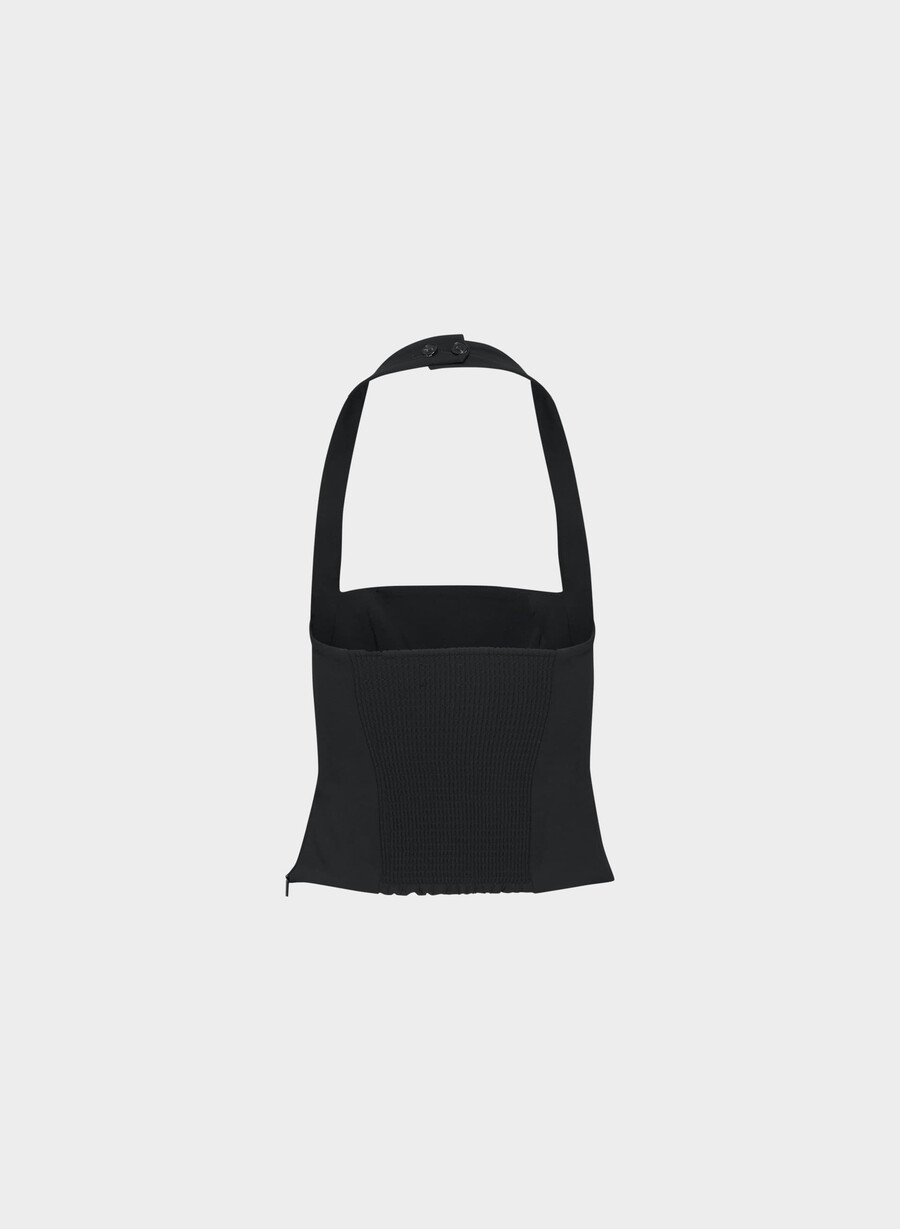 whisper halter top - crepette black