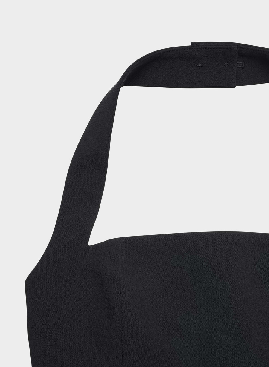 whisper halter top - crepette black