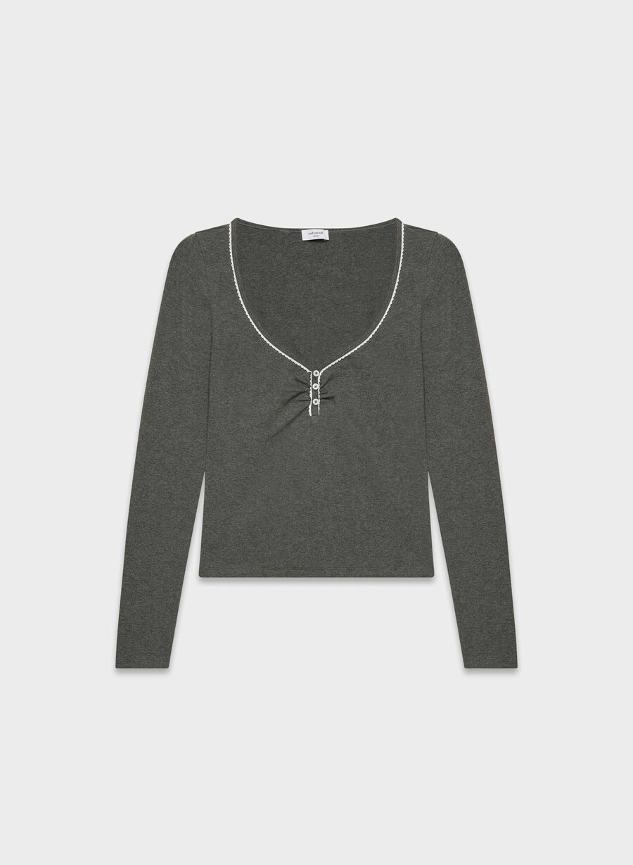 chill lovely longsleeve heather charcoal