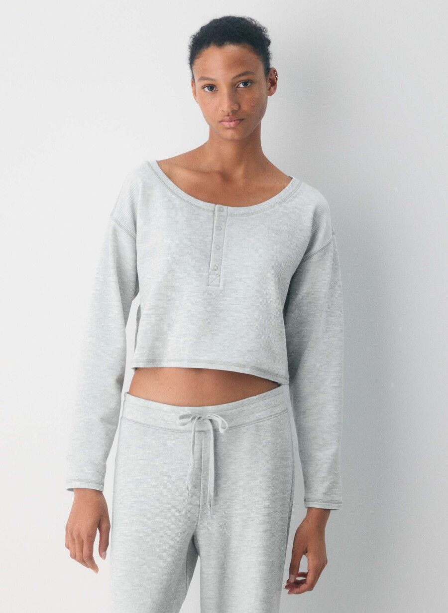 new wafflex lush longsleeve heather chrome