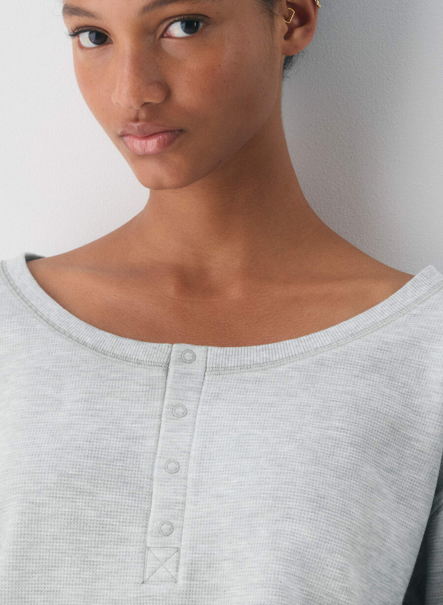 new wafflex lush longsleeve heather chrome