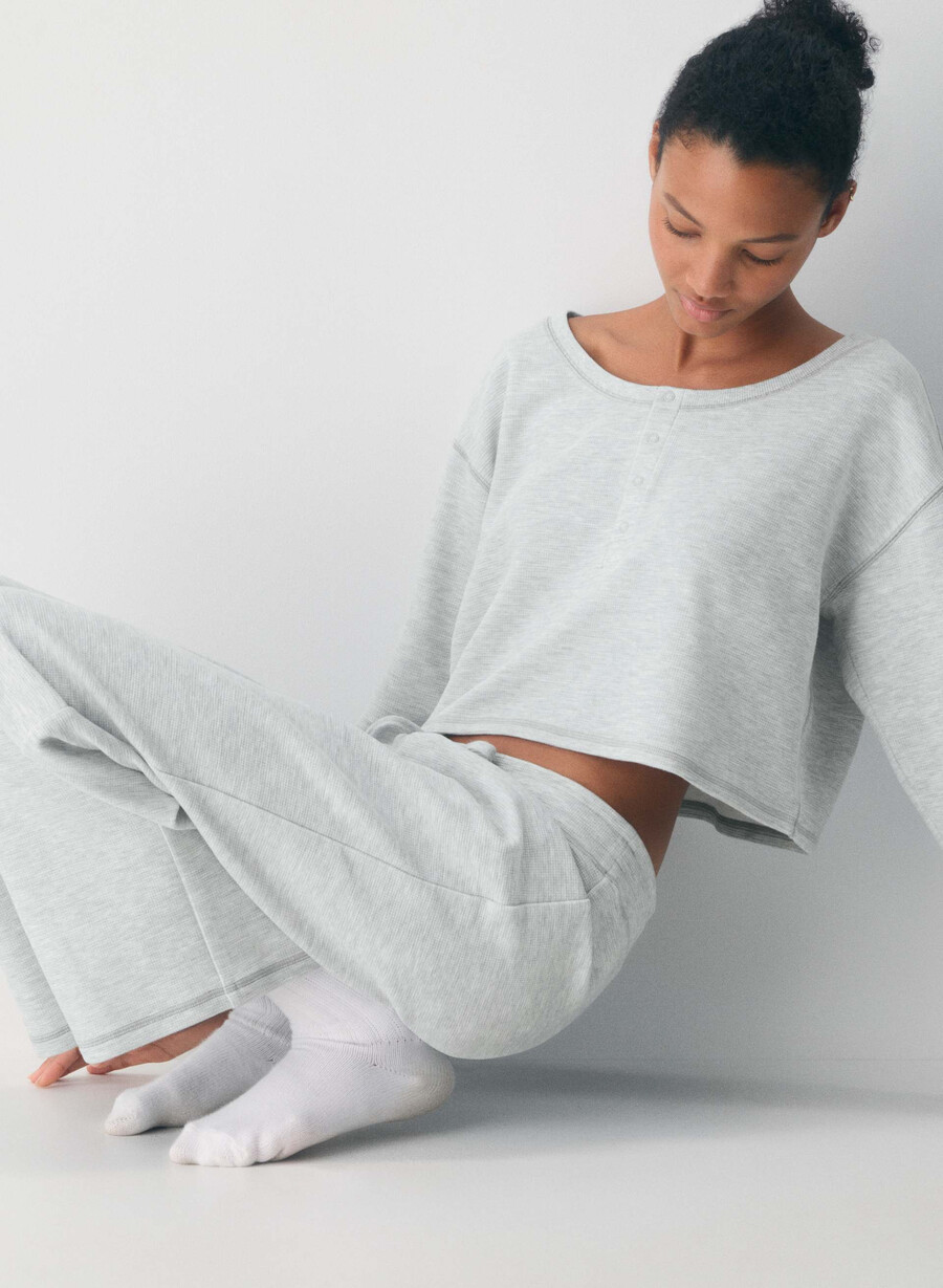 new wafflex lush longsleeve heather chrome