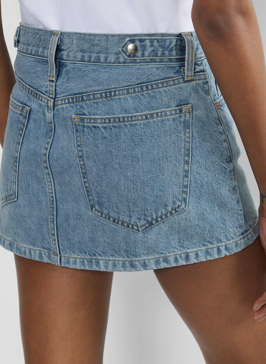 denim forum the 90s vintage micro denim skirt 7 yrs bleu taboo