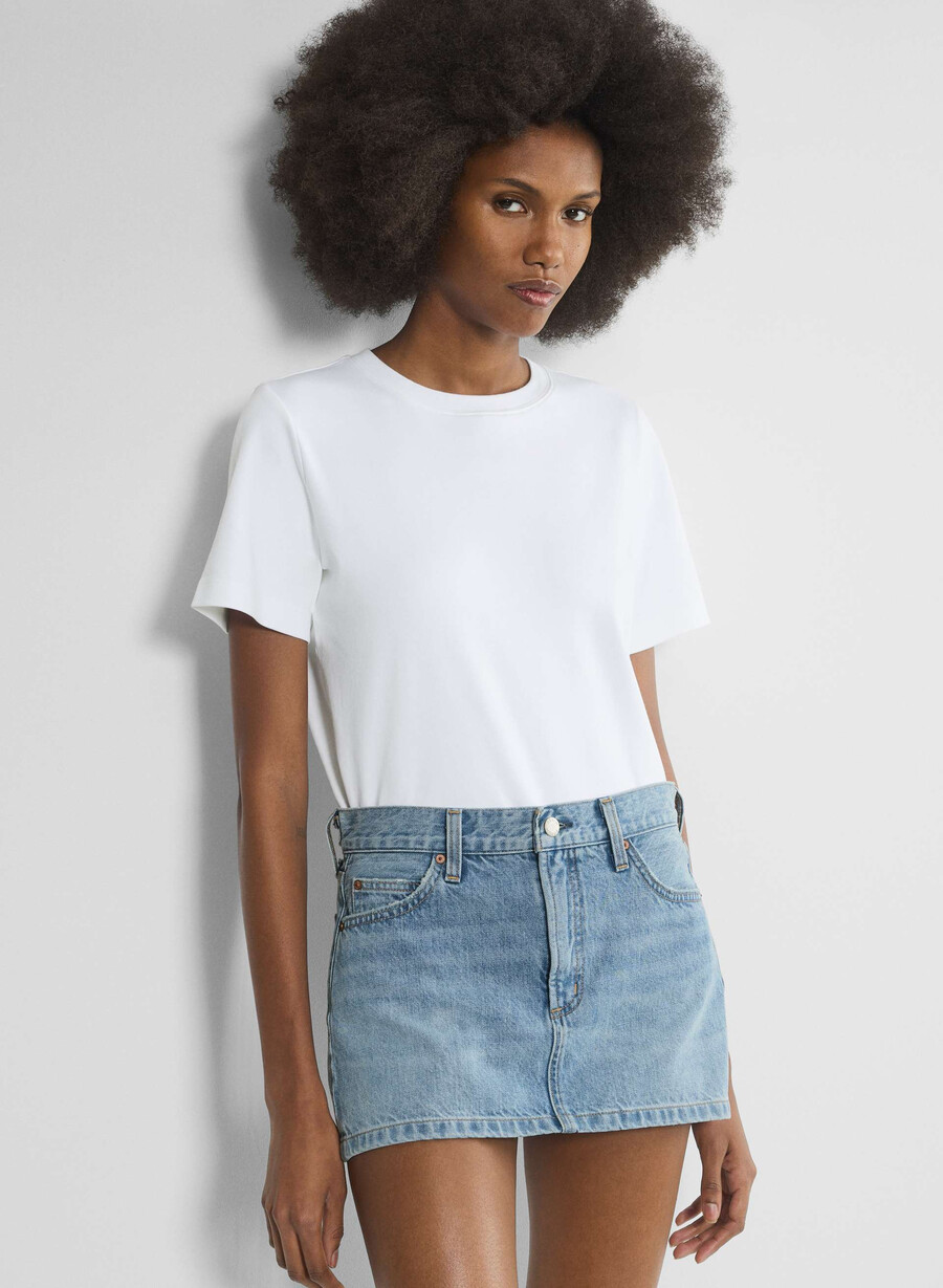 denim forum the 90s vintage micro denim skirt 7 yrs bleu taboo