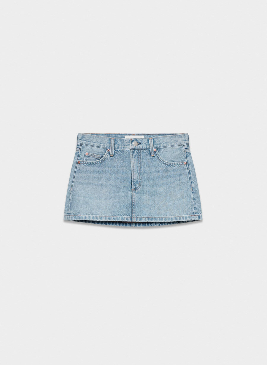 denim forum the 90s vintage micro denim skirt 7 yrs bleu taboo