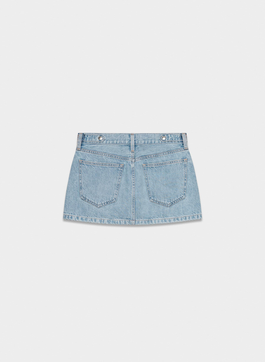 denim forum the 90s vintage micro denim skirt 7 yrs bleu taboo