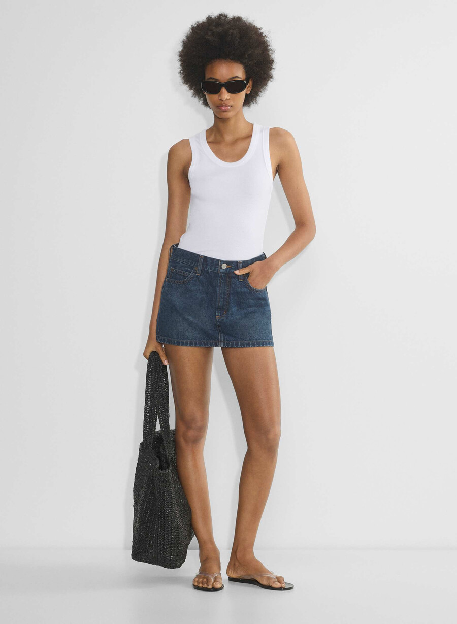 denim forum the 90s vintage micro denim skirt be about dark bleu