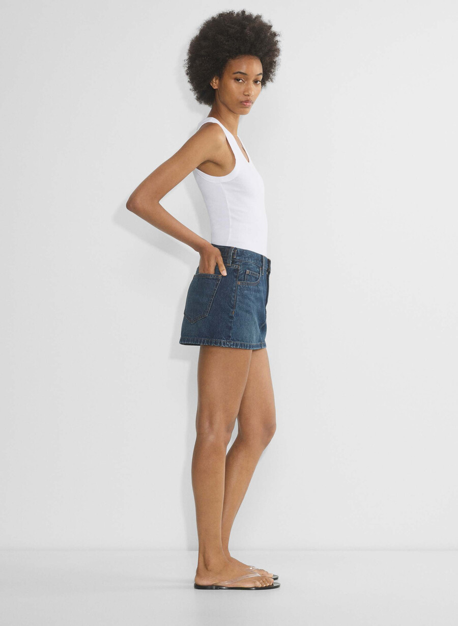 denim forum the 90s vintage micro denim skirt be about dark bleu