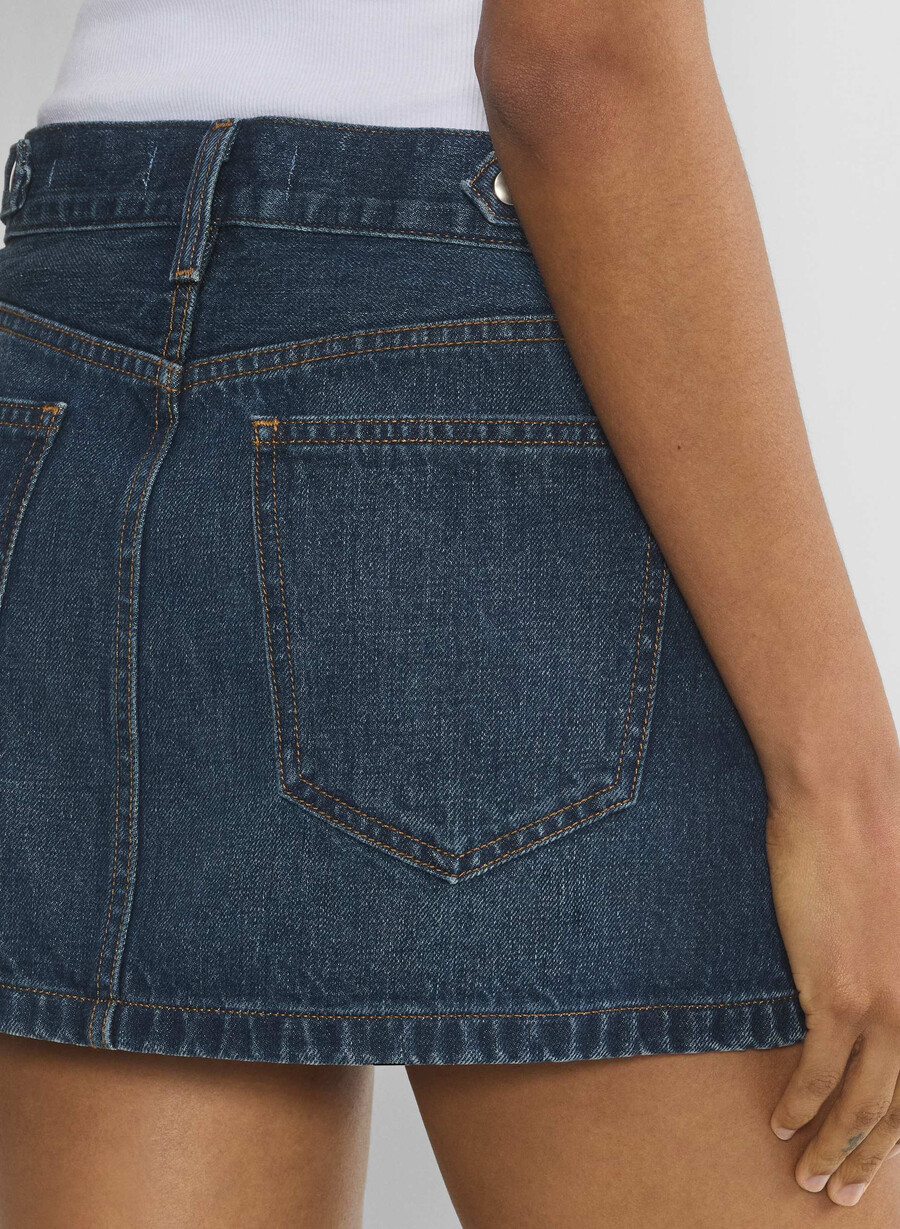 denim forum the 90s vintage micro denim skirt be about dark bleu