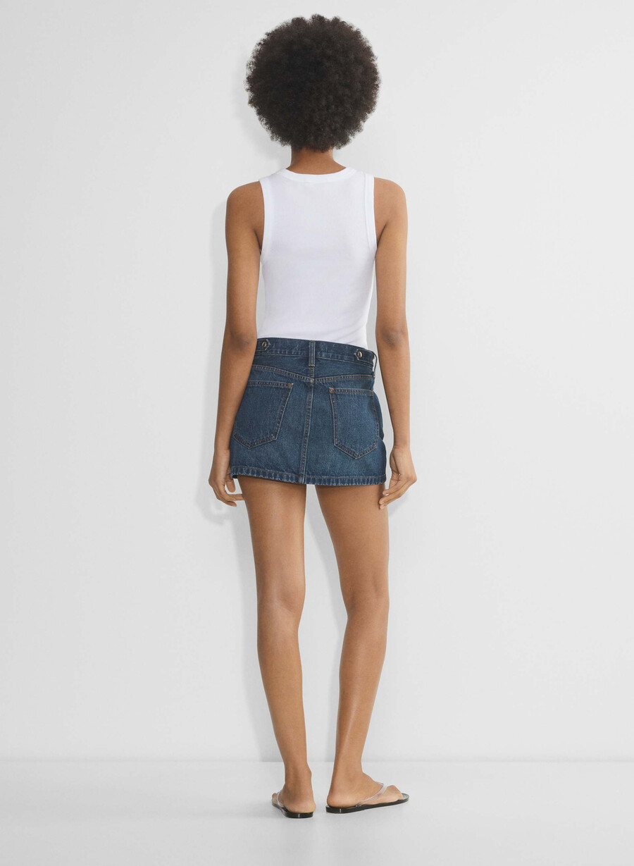denim forum the 90s vintage micro denim skirt be about dark bleu