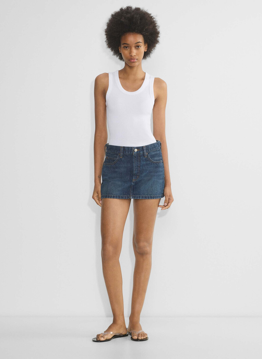 denim forum the 90s vintage micro denim skirt be about dark bleu
