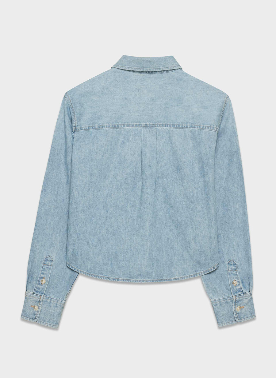 denim forum the 80s comfy waist denim shirt 7 yrs bleu taboo