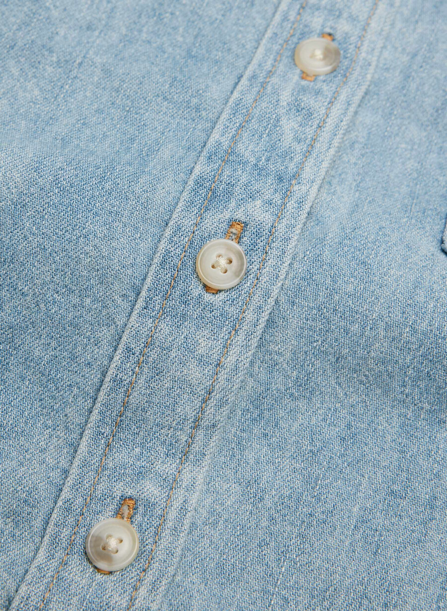 denim forum the 80s comfy waist denim shirt 7 yrs bleu taboo