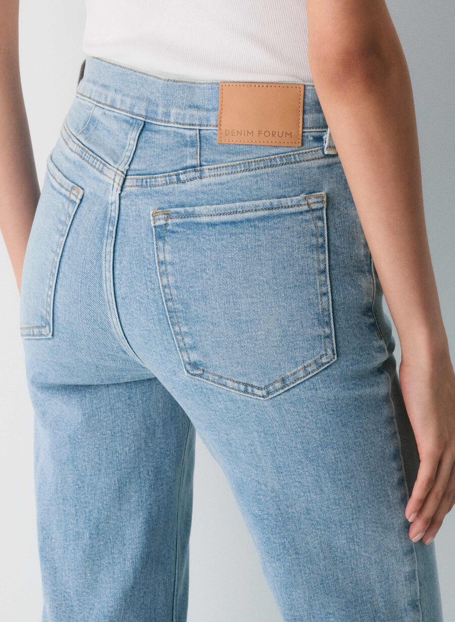 denim forum the 90s snatched hi-rise straight jean 7 yrs bleu taboo
