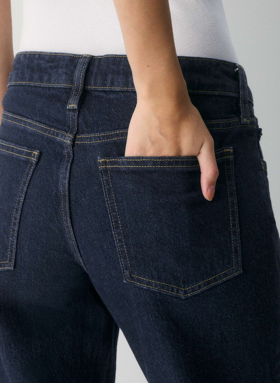 denim forum pam super lo-rise wide jean no-stress dark blue