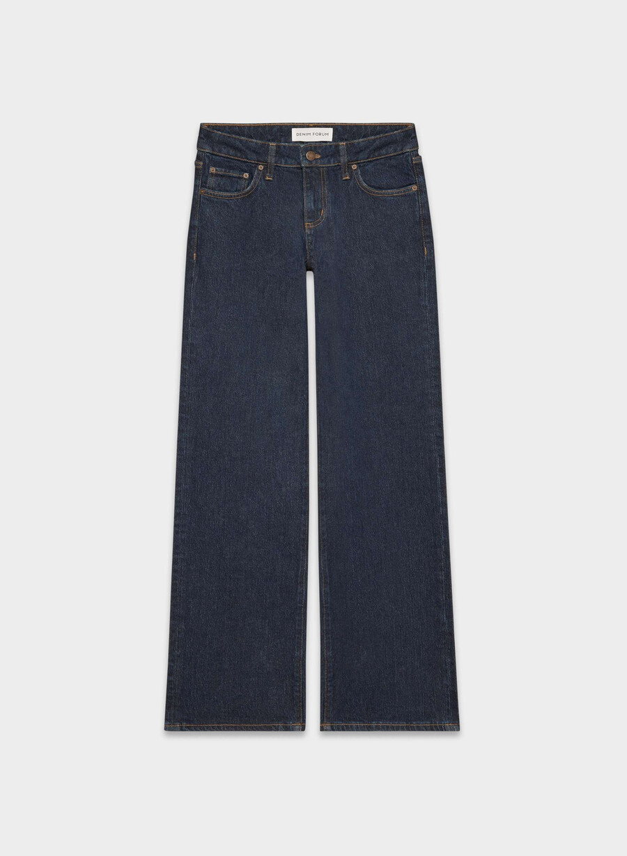 denim forum pam super lo-rise wide jean no-stress dark blue