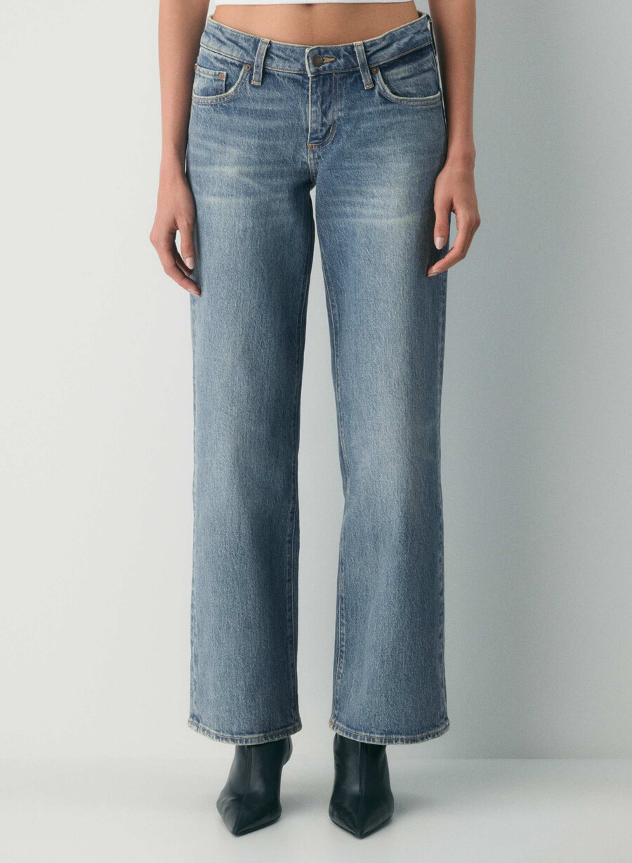 denim forum pam super lo-rise wide jean vintage medium blue