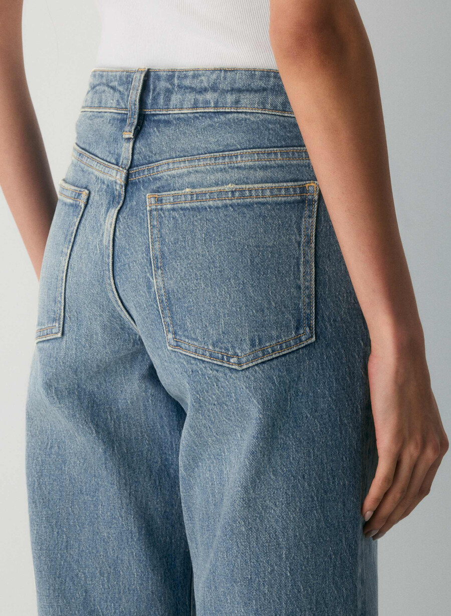 denim forum pam super lo-rise wide jean vintage medium blue