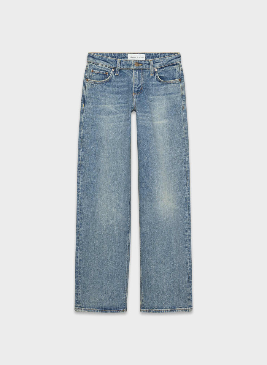 denim forum pam super lo-rise wide jean vintage medium blue