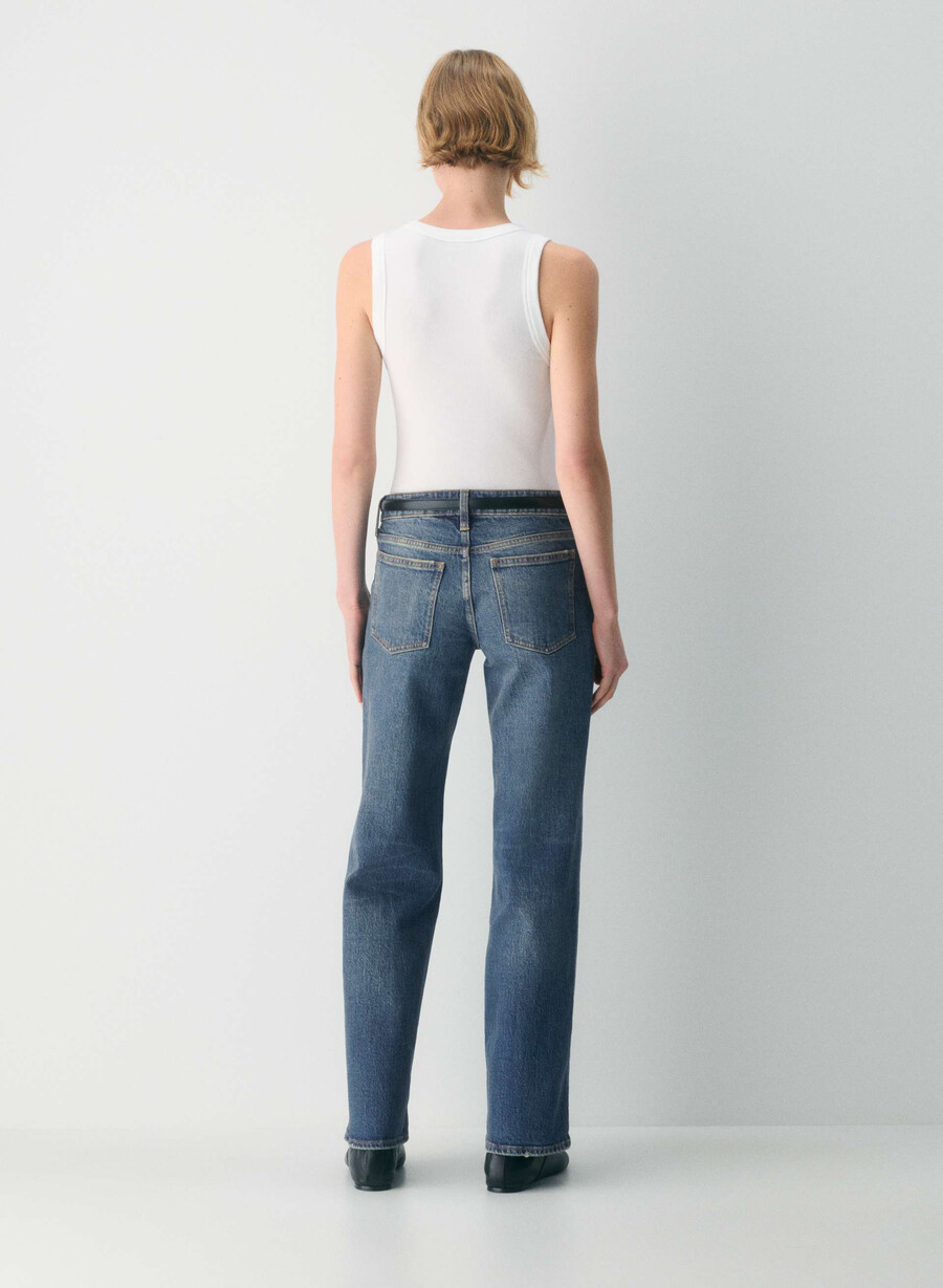 denim forum pam super lo-rise wide jean vintage dark blue