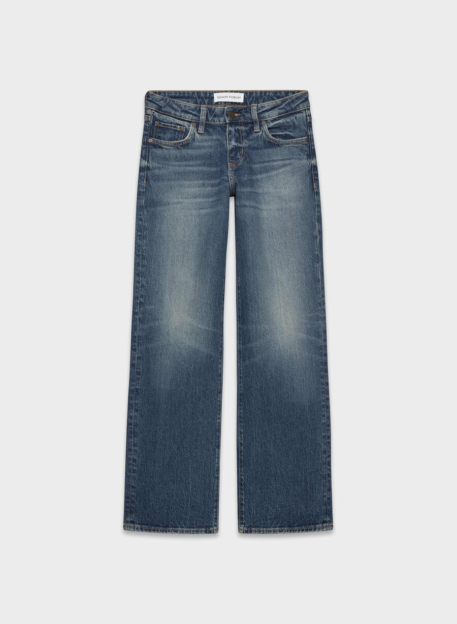 denim forum pam super lo-rise wide jean vintage dark blue