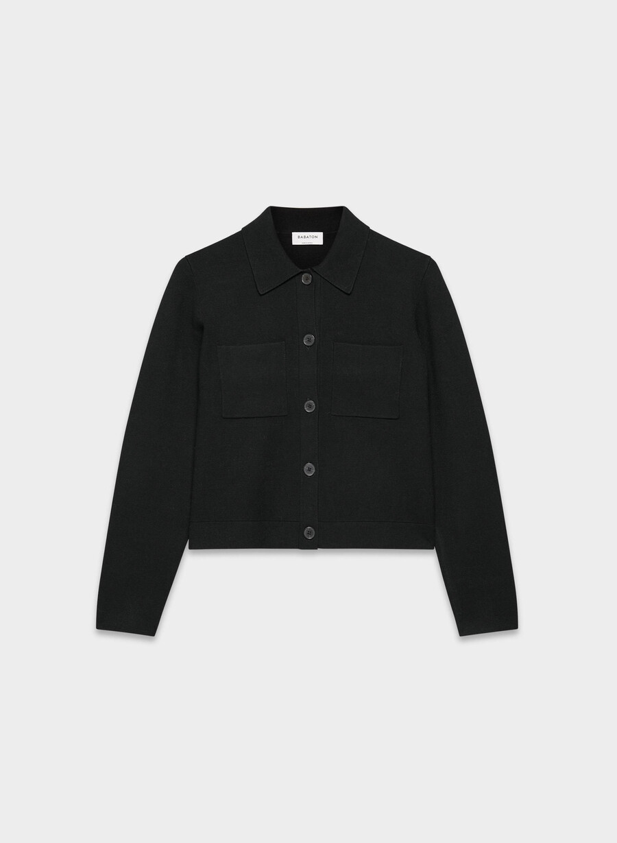 new society cardigan - wonder yarn black