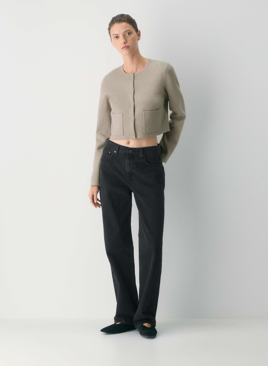 notable cardigan - wonder yarn black