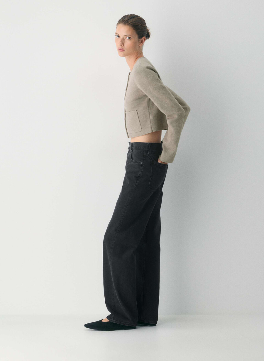 notable cardigan - wonder yarn black