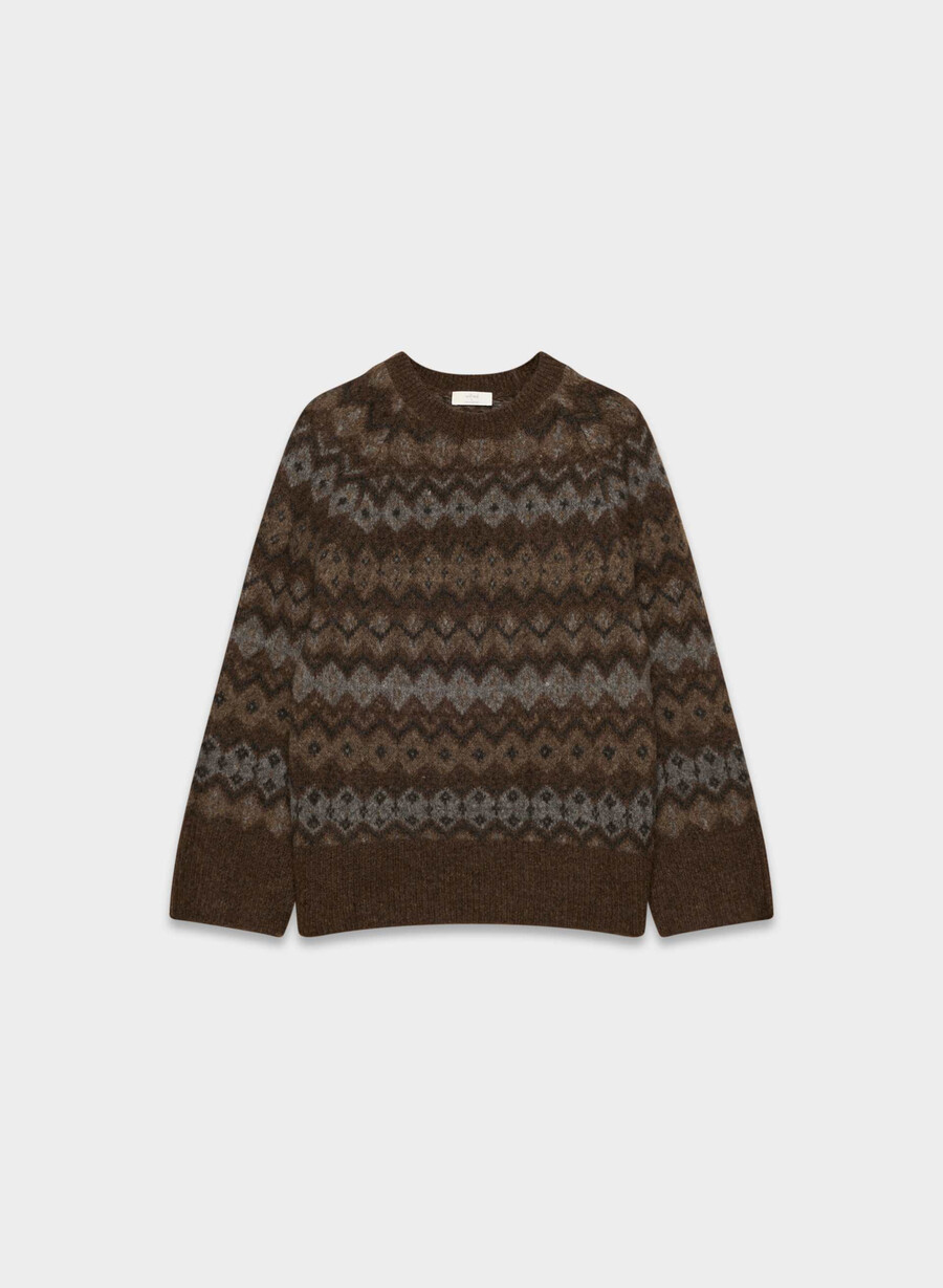 harlow sweater dark brown multi
