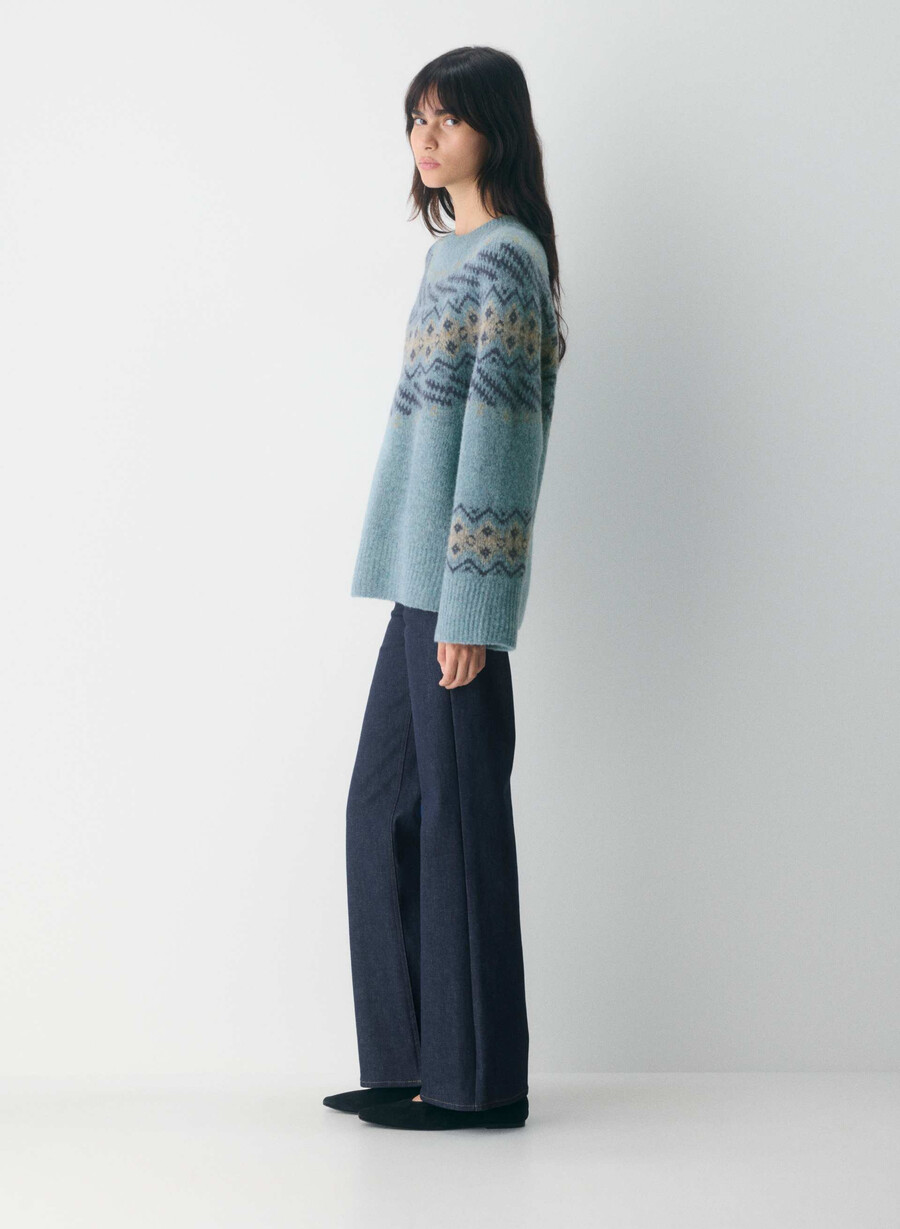 harlow sweater medium blue multi