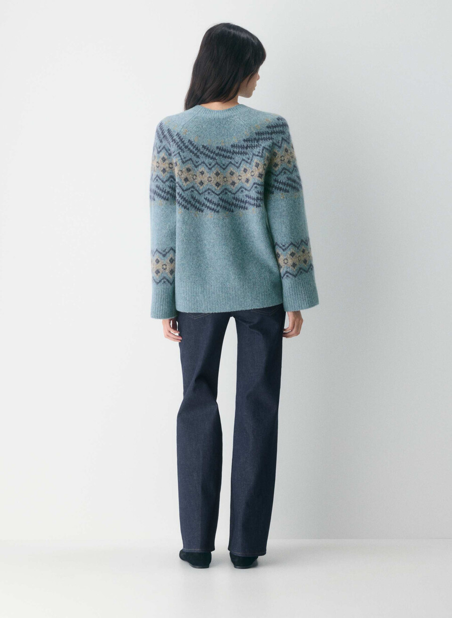 harlow sweater medium blue multi