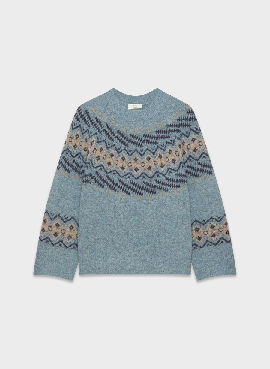 harlow sweater medium blue multi