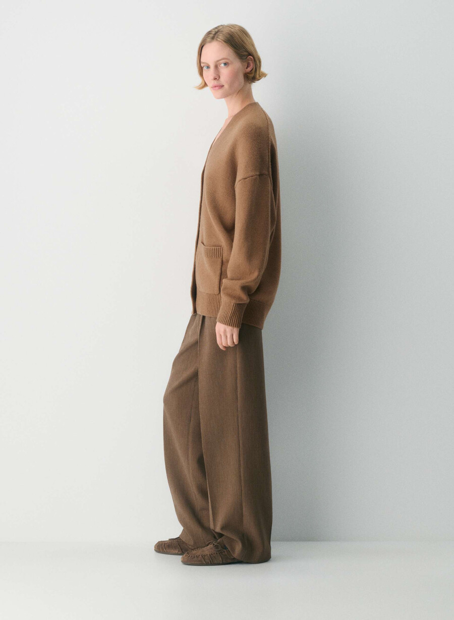 chunky merino wool v-neck cardigan saville