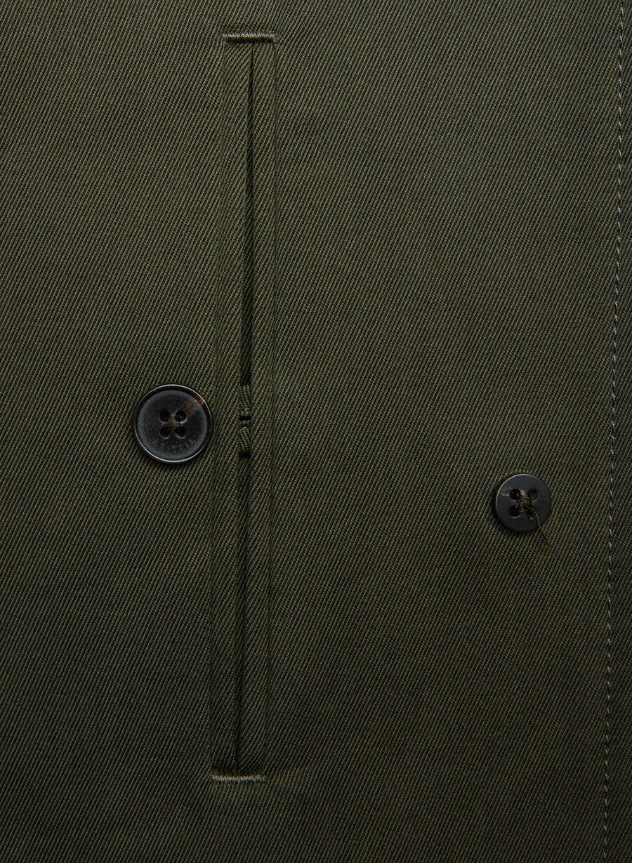 the regent short trench coat - rich twill dark olive