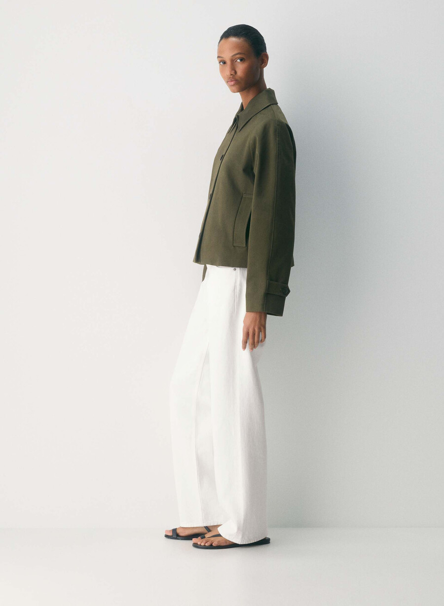 the regent short trench coat - rich twill dark olive
