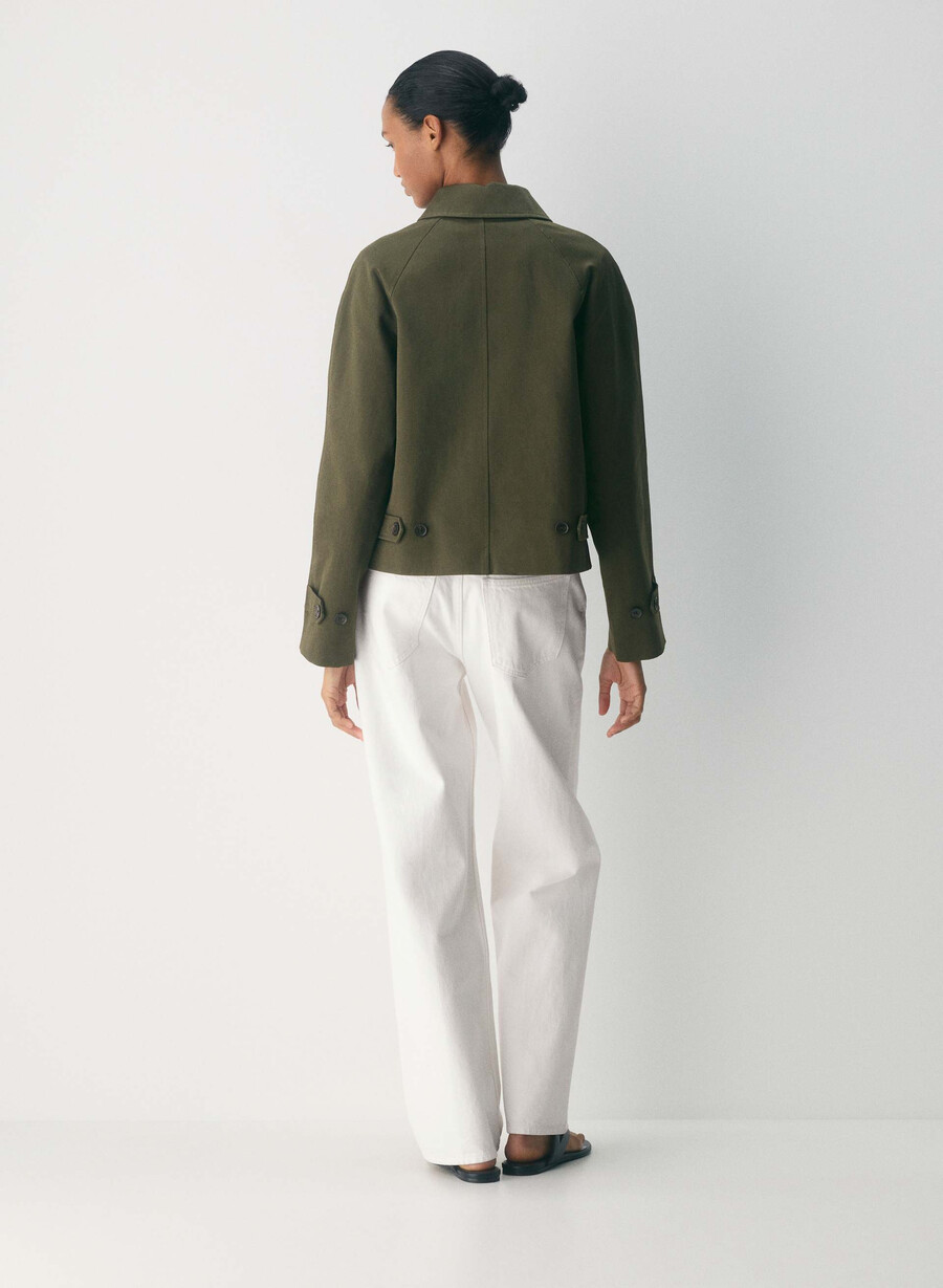 the regent short trench coat - rich twill dark olive